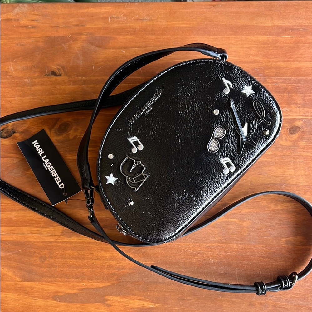 Karl Lagerfeld Black Maybelle Crossbody Bag